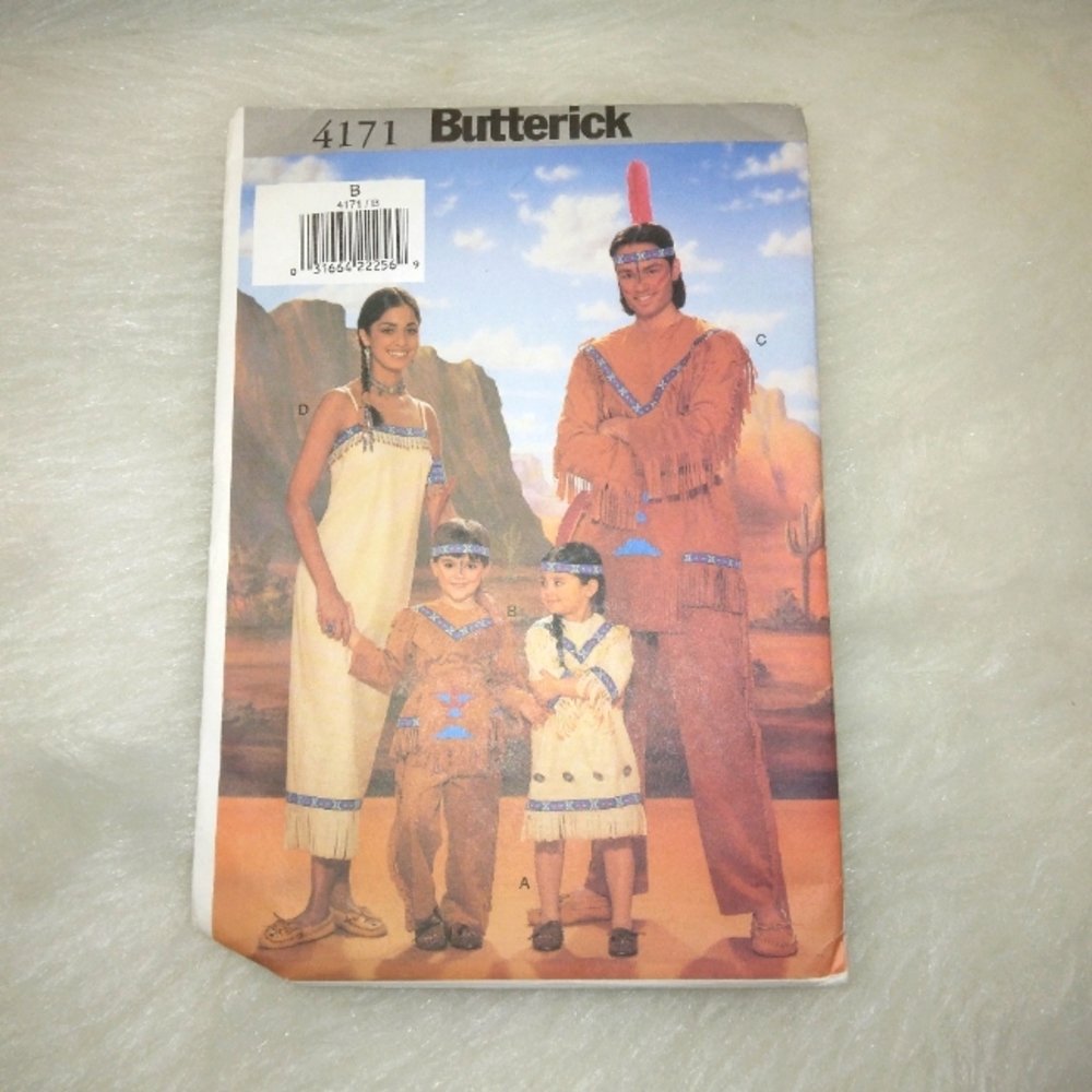 Butterick 4172 Native American costumes. Child sizes.